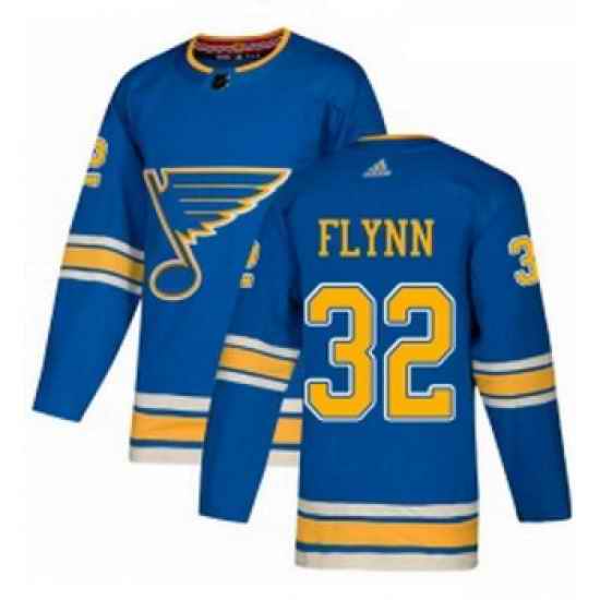 Youth Adidas St Louis Blues #32 Brian Flynn Authentic Navy Blue Alternate NHL Jersey