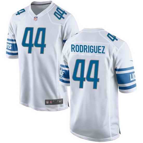 Men Detroit Lions #44 RODRIGUEZ White Vapor Untouchable Limited Stitched Jersey