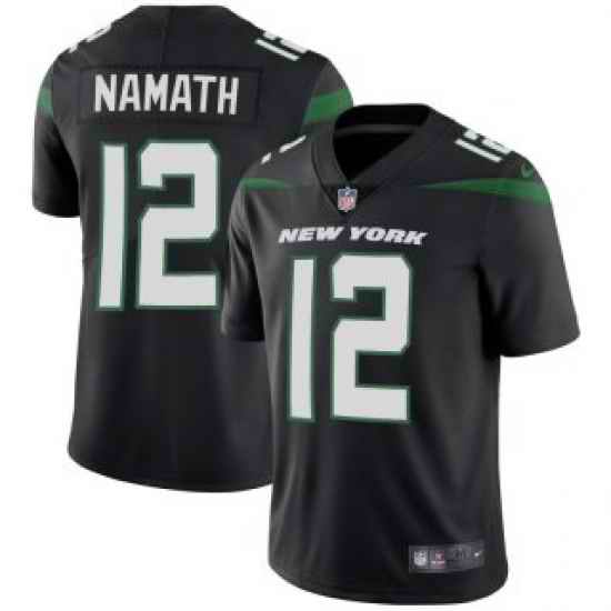 Men New York Jets #12 Joe Namath Black 2019 Vapor Untouchable Limited Stitched Jersey