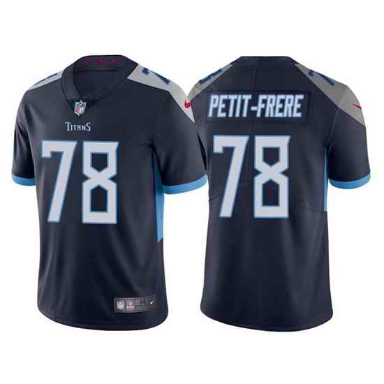 Men Tennessee Titans #78 Nicholas Petit Frere Navy Vapor Untouchable Stitched jersey