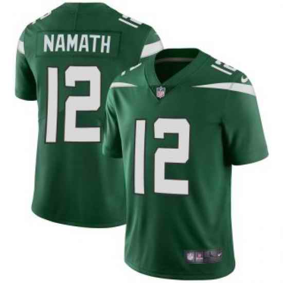 Men New York Jets #12 Joe Namath 2019 Green Vapor Untouchable Limited Stitched Jersey