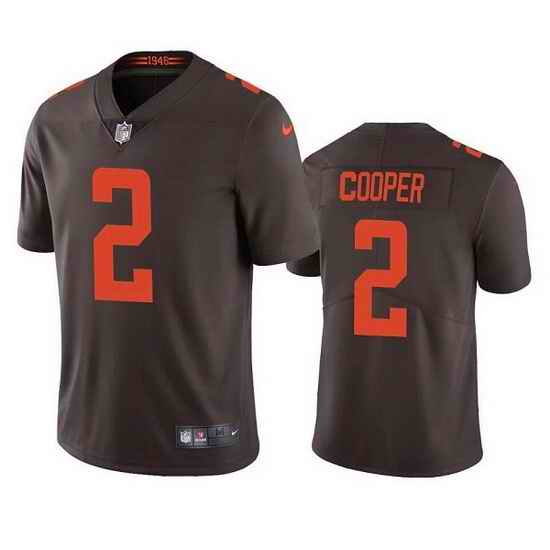 Men Cleveland Browns #2 Amari Cooper Brown Color Rush Vapor Untouchable Limited Stitched jersey