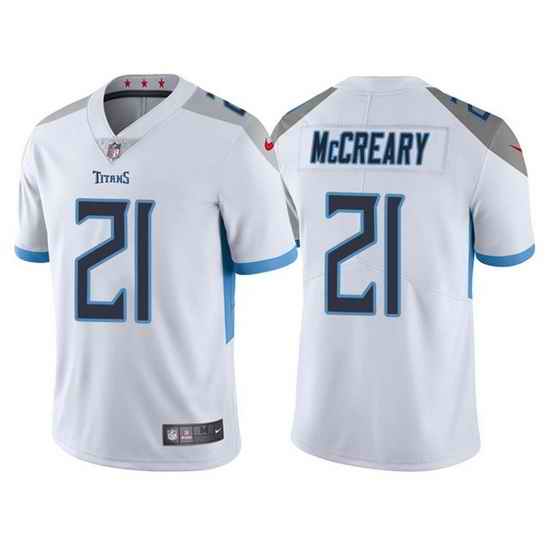 Men Tennessee Titans #21 Roger McCreary White Vapor Untouchable Stitched jersey