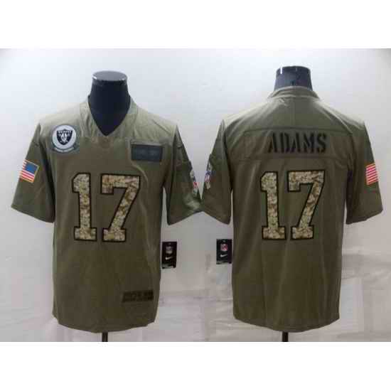 Men Las Vegas Raiders #17 Davante Adams Olive Camo Salute To Service Limited Stitched jersey