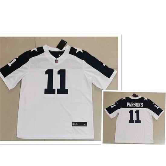 Men Dallas Cowboys #11 Micah Parsons White Thanksgiving Vapor Untouchable Stitched NFL Nike Limited Jersey