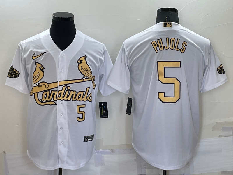 Cardinals #5 Albert Pujols White Nike 2022 MLB All Star Cool Base Jersey