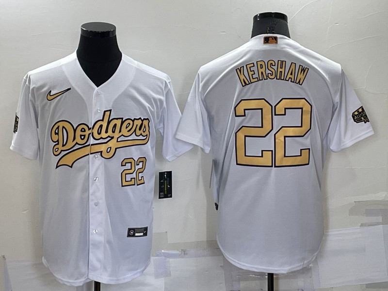 Dodgers #22 Clayton Kershaw White Nike 2022 MLB All Star Cool Base Jersey