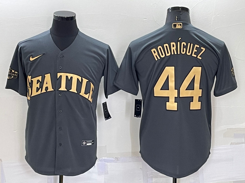 Mariners #44 Julio Rodriguez Charcoal Nike 2022 MLB All Star Cool Base Jerseys