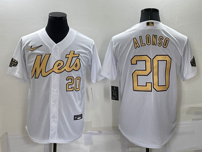 Mets #20 Pete Alonso White Nike 2022 MLB All Star Cool Base Jerseys