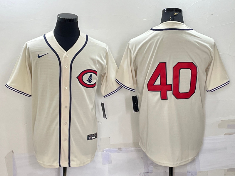 Reds #40 Nick Lodolo Cream Nike 2022 Field Of Dreams Cool Base Jersey