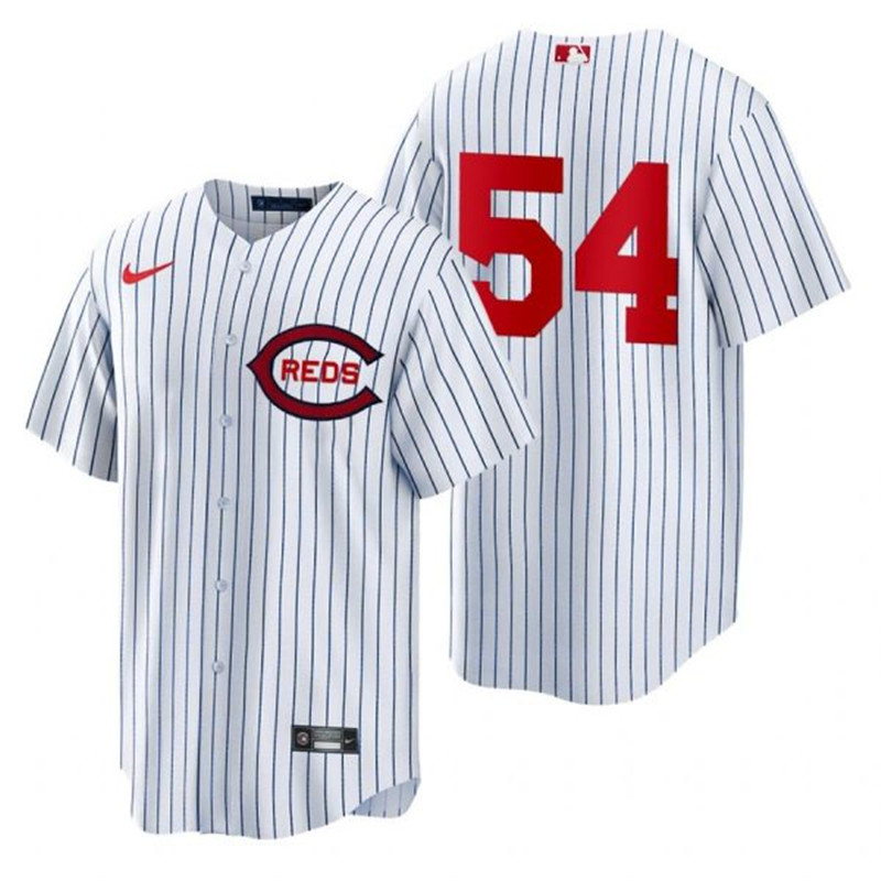 Reds #54 Hunter Strickland White Nike 2022 Field of Dreams Cool Base Jersey