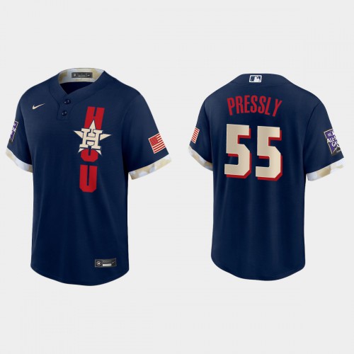 Houston Houston Astros #55 Ryan Pressly 2021 Mlb All Star Game Fan’s Version Navy Jersey Men’s