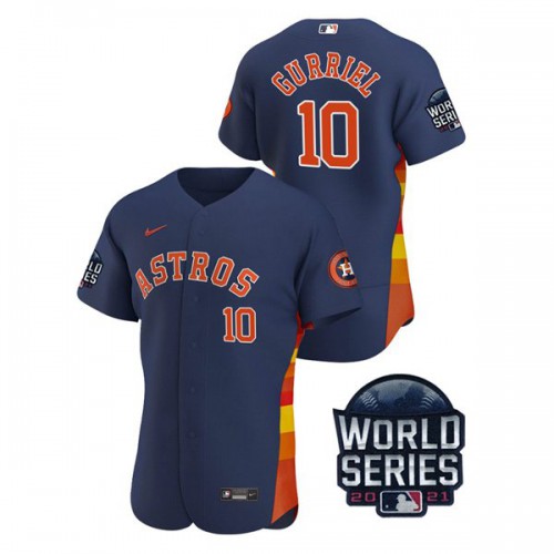 Houston Houston Astros #10 Yuli Gurriel Men’s Nike 150th Anniversary 2021 World Series Authentic MLB Jersey – Navy Men’s
