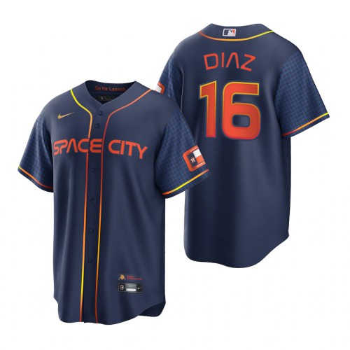 Houston Houston Astros #16 Aledmys Diaz Navy Men’s Nike Game 2022 City Connect MLB Jersey Men’s