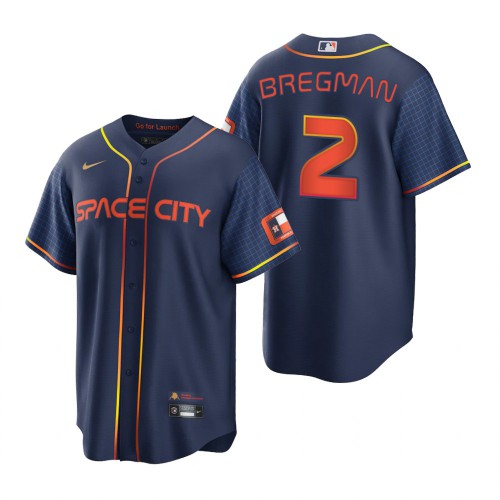 Houston Houston Astros #2 Alex Bregman Navy Men’s Nike Game 2022 City Connect MLB Jersey Men’s