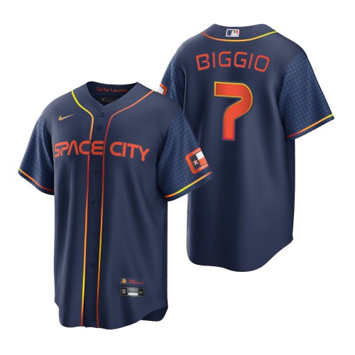 Houston Houston Astros #7 Craig Biggio Navy Men’s Nike Game 2022 City Connect MLB Jersey Men’s