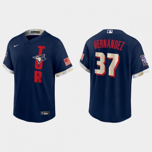 Toronto Toronto Blue Jays #37 Teoscar Hernandez 2021 Mlb All Star Game Fan’s Version Navy Jersey Men’s