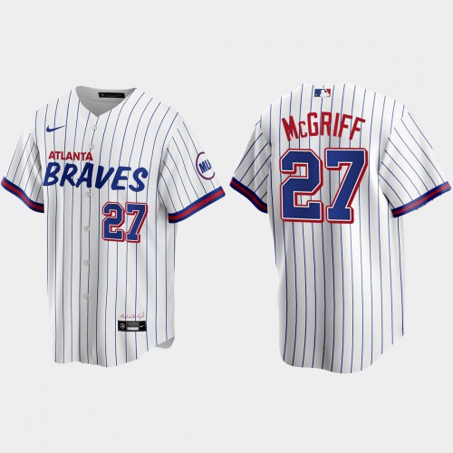 Atlanta Atlanta Braves #27 Fred Mcgriff White Men’s Nike 2021 City Connect Replica MLB Jersey Men’s