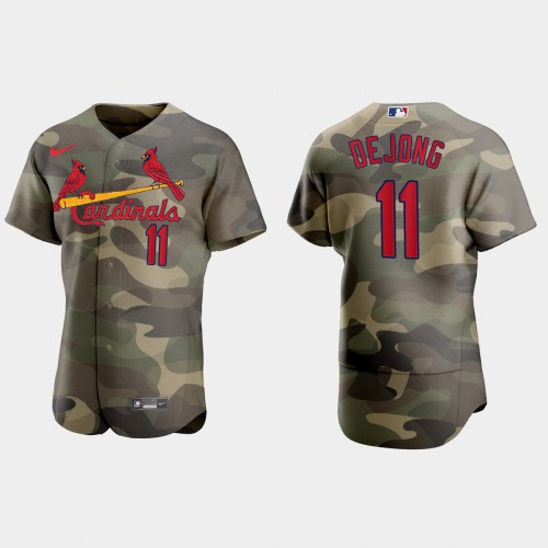 St.Louis St.Louis Cardinals #11 Paul Dejong Men’s Nike 2021 Armed Forces Day Authentic MLB Jersey -Camo Men’s