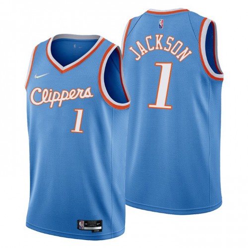 Los Angeles Los Angeles Clippers #1 Reggie Jackson Men’s Nike Blue 2021/22 Swingman NBA Jersey – City Edition Men’s