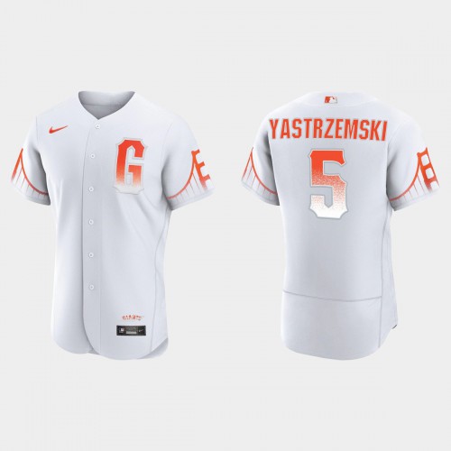 San Francisco San Francisco Giants #5 Mike Yastrzemski Men’s 2021 City Connect Authentic White Jersey Men’s