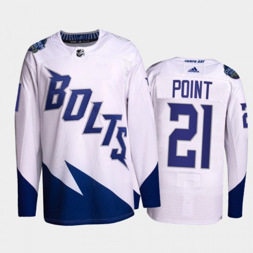 Adidas Tampa Bay Lightning #21 Brayden Point Men’s 2022 Stadium Series Authentic NHL Jersey – White Men’s