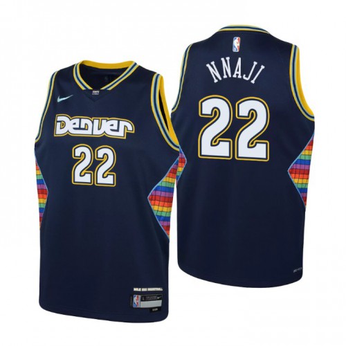 Denver Denver Nuggets #22 Zeke Nnaji Youth Nike Navy 2021/22 Swingman Jersey – City Edition Youth