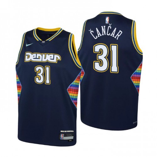 Denver Denver Nuggets #31 Vlatko Cancar Youth Nike Navy 2021/22 Swingman Jersey – City Edition Youth