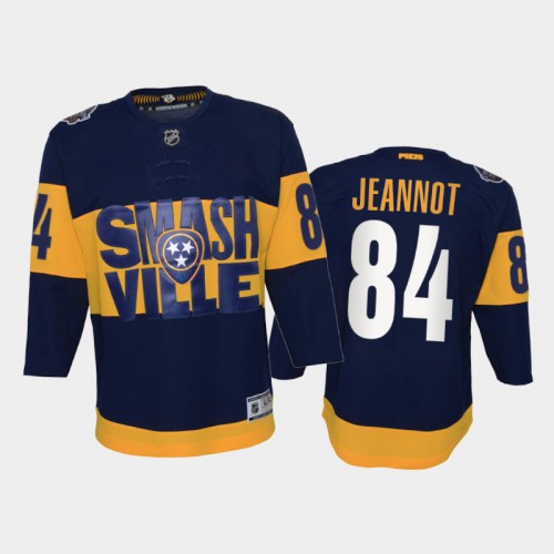 Adidas Nashville Predators #84 Tanner Jeannot Youth 2022 Stadium Series Game NHL Jersey – Navy Youth