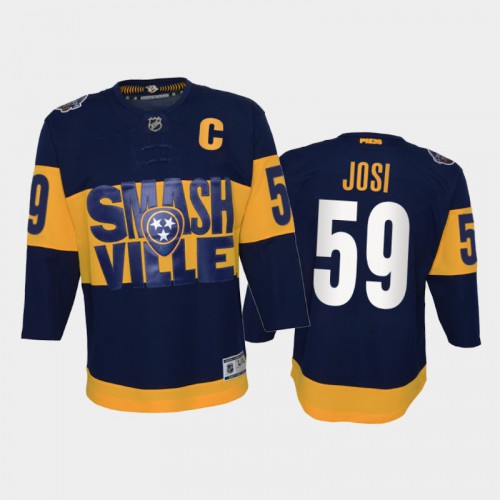 Adidas Nashville Predators #59 Roman Josi Youth 2022 Stadium Series Game NHL Jersey – Navy Youth