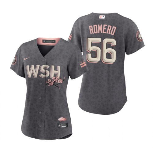 Washington Washington Nationals #56 Seth Romero Women’s Nike Gray 2022 City Connect Replica Jersey Womens