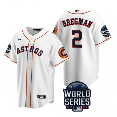 Houston Houston Astros #2 Alex Bregman Youth Nike 150th Anniversary 2021 World Series Authentic MLB Jersey – White Youth