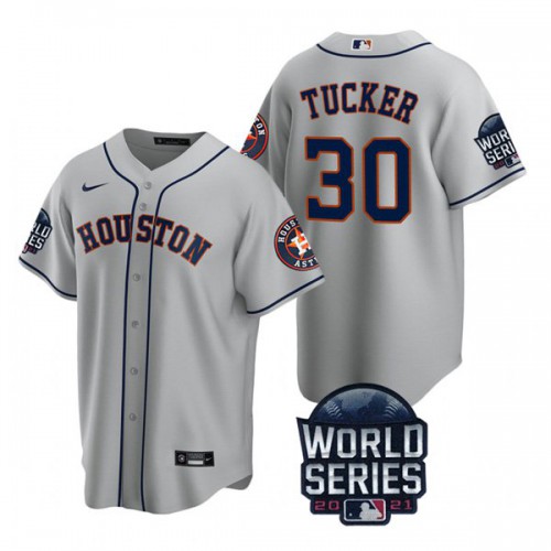Houston Houston Astros #30 Kyle Tucker Youth Nike 150th Anniversary 2021 World Series Authentic MLB Jersey – Gray Youth
