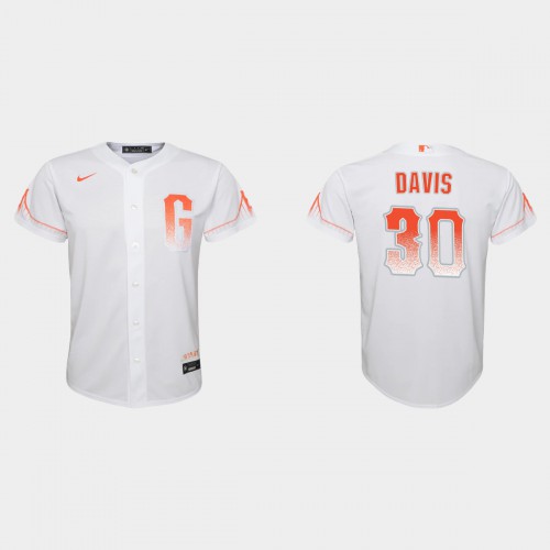 San Francisco San Francisco Giants #30 Chili Davis Youth 2021 City Connect White Jersey Youth