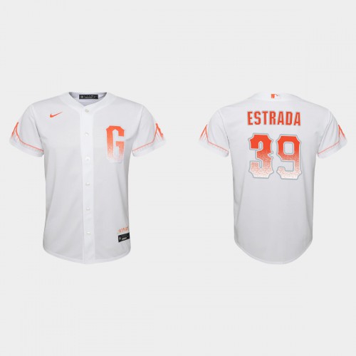 San Francisco San Francisco Giants #39 Thairo Estrada Youth 2021 City Connect White Jersey Youth