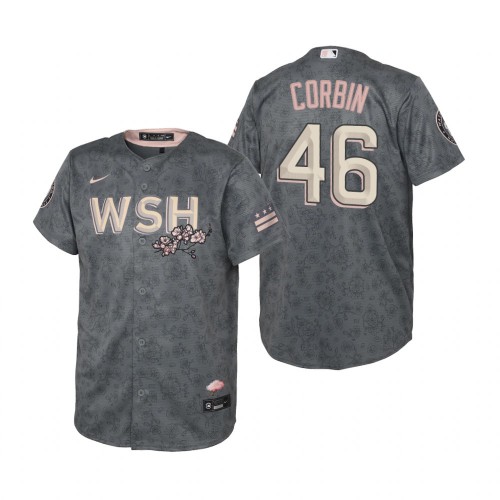 Washington Washington Nationals #46 Patrick Corbin Youth Nike Gray 2022 City Connect Replica Jersey Youth