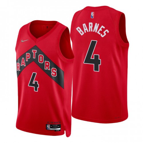 Nike Toronto Raptors #4 Scottie Barnes Red Men’s 2021-22 NBA 75th Anniversary Diamond Swingman Jersey – Icon Edition Men’s