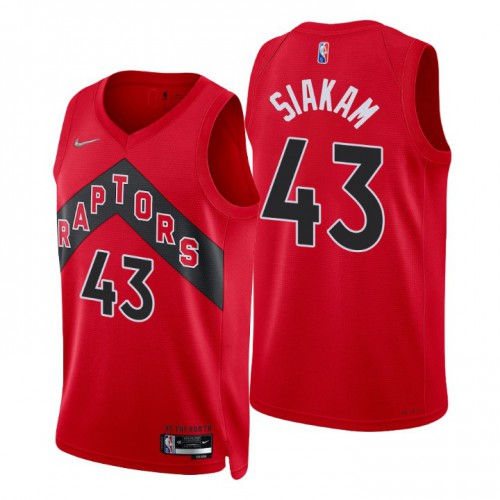 Nike Toronto Raptors #43 Pascal Siakam Red Men’s 2021-22 NBA 75th Anniversary Diamond Swingman Jersey – Icon Edition Men’s