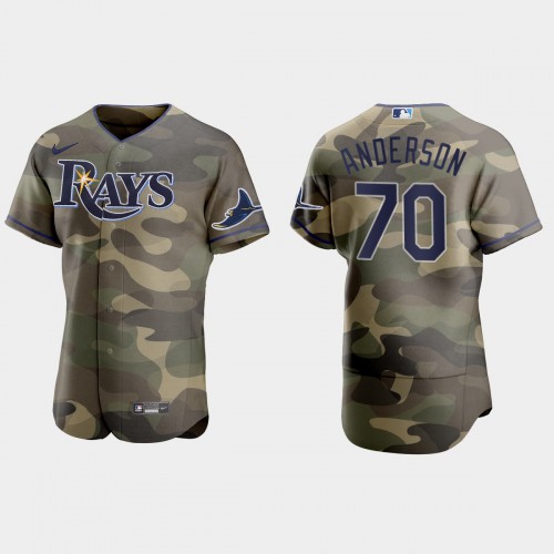 Tampa Bay Tampa Bay Rays #70 Nick Anderson Men’s Nike 2021 Armed Forces Day Authentic MLB Jersey -Camo Men’s