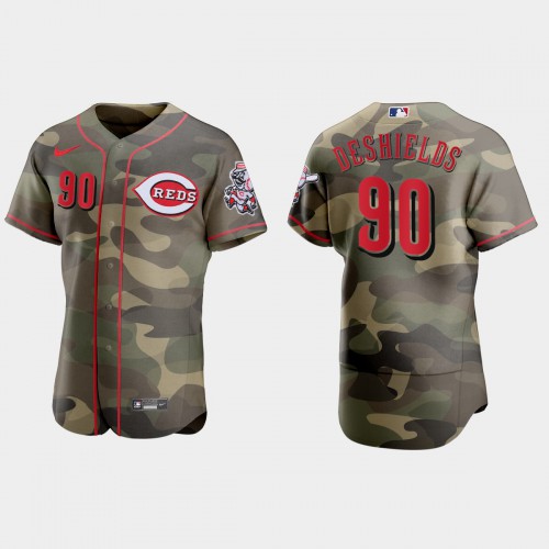 Cincinnati Cincinnati Reds #90 Delino Deshields Men’s Nike 2021 Armed Forces Day Authentic MLB Jersey -Camo Men’s