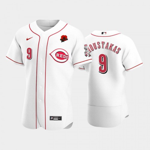 Cincinnati Cincinnati Reds #9 Mike Moustakas Men’s Nike Authentic 2021 Memorial Day MLB Jersey – White Men’s