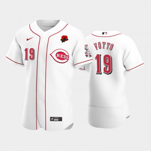 Cincinnati Cincinnati Reds #19 Joey Votto Men’s Nike Authentic 2021 Memorial Day MLB Jersey – White Men’s