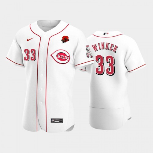 Cincinnati Cincinnati Reds #33 Jesse Winker Men’s Nike Authentic 2021 Memorial Day MLB Jersey – White Men’s