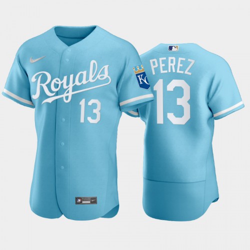 Kansas City Kansas City Royals #13 Salvador Perez Men’s Nike Powder Blue 2022 Authentic Jersey Men’s