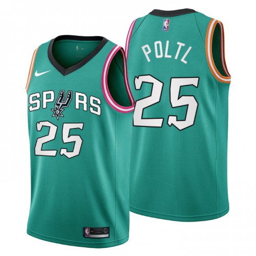 Nike San Antonio Spurs #25 Jakob Poltl Men’s 2022-23 City Edition NBA Jersey – Cherry Blossom Teal Men’s