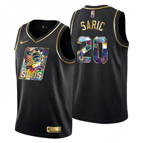 Phoenix Phoenix Suns #20 Dario Saric Men’s Golden Edition Diamond Logo 2021/22 Swingman Jersey – Black Men’s