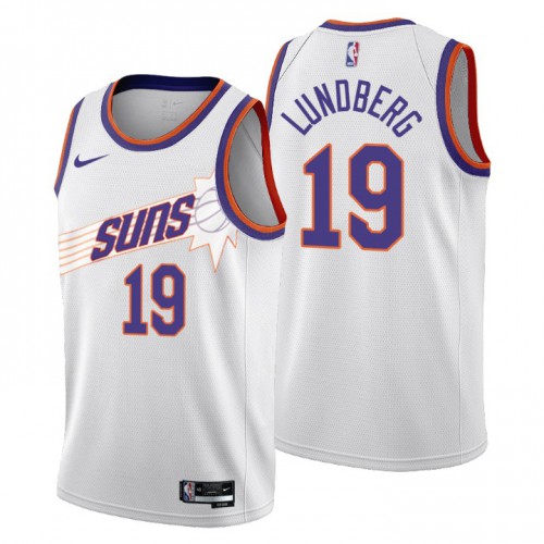 Nike Phoenix Suns #19 Gabriel Lundberg Men’s 2022-23 City Edition NBA Jersey – Cherry Blossom White Men’s