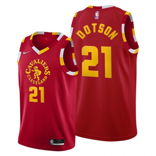 Cleveland Cleveland Cavaliers #21 Damyean Dotson Women’s 2021-22 City Edition Red NBA Jersey Womens