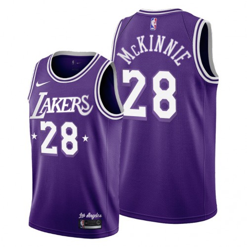 Los Angeles Los Angeles Lakers #28 Alfonzo Mckinnie Women’s 2021-22 City Edition Purple NBA Jersey Womens