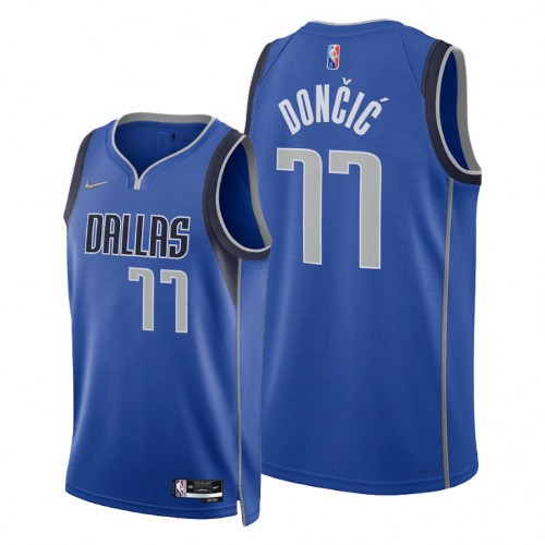 Nike Dallas Mavericks #77 Luka Doncic Women’s 2021-22 75th Diamond Anniversary NBA Jersey Blue Womens